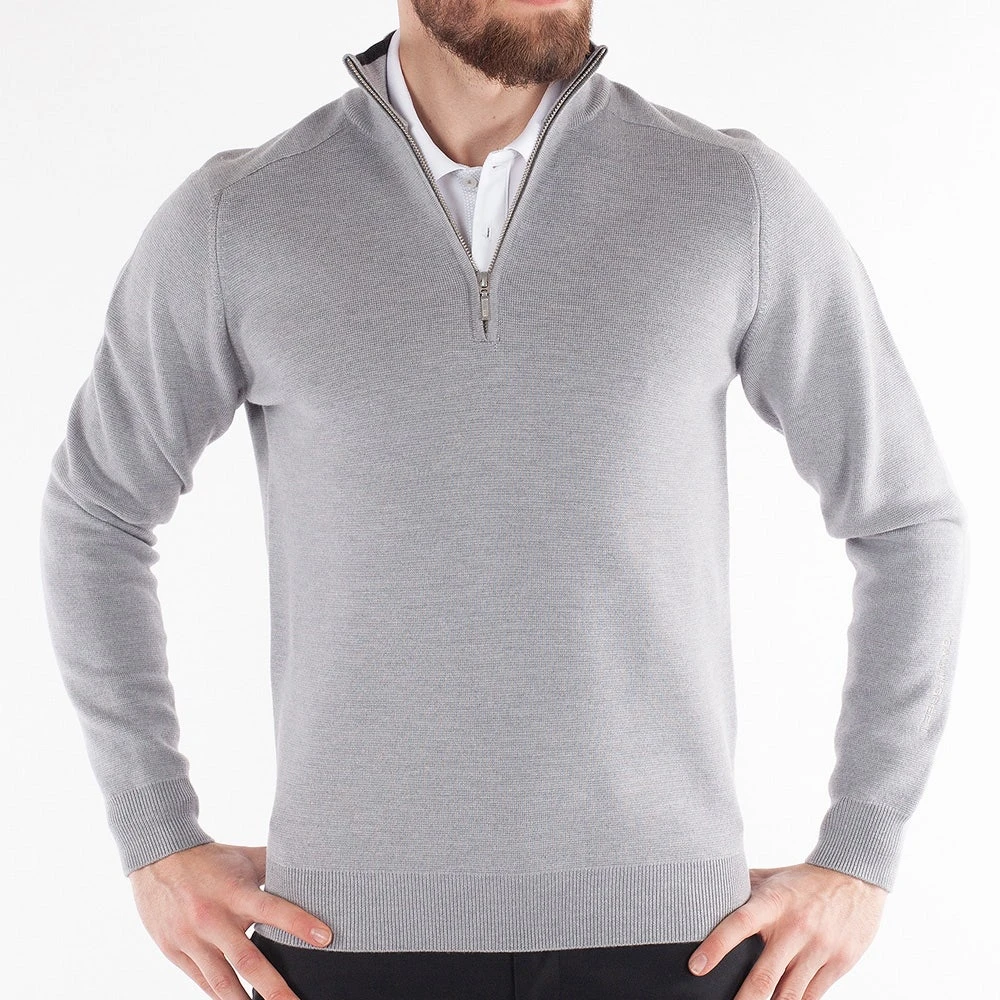 Galvin Green Golf Pullover - Chester Merino QZ - Grey Melange AW23 7 Galvin Green Golf Pullover - Chester Merino QZ - Grey Melange AW23 - Image 5