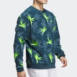 Adidas Golf Pullover - Oasis Crew - Arctic Night AW23 -Golf Fashion Shop ib1982 adidas golf pullover oasis crew arctic night aw23 crop 6