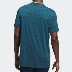 Adidas Golf Shirt - Jacquard Mock Polo - Arctic Night AW23 -Golf Fashion Shop ib1996 adidas golf shirt jacquard mock polo arctic night aw23 crop 5
