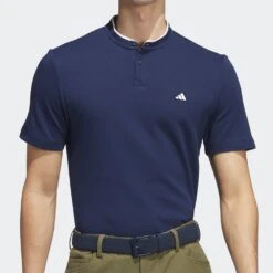 Adidas Golf Shirt - Go-To Henley - Collegiate Navy AW23 -Golf Fashion Shop ii7840 adidas golf shirt go to henley collegiate navy aw23 crop 3