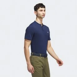 Adidas Golf Shirt - Go-To Henley - Collegiate Navy AW23 -Golf Fashion Shop ii7840 adidas golf shirt go to henley collegiate navy aw23 detail 7