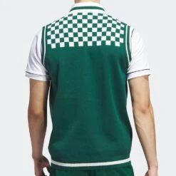 Adidas Golf Pullover - Bogey Boys Vest - Collegiate Green AW23 -Golf Fashion Shop il9295 adidas golf pullover bogey boys vest collegiate green aw23 crop 5
