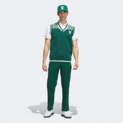 Adidas Golf Pullover - Bogey Boys Vest - Collegiate Green AW23 -Golf Fashion Shop il9295 adidas golf pullover bogey boys vest collegiate green aw23 detail 7
