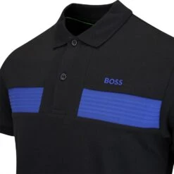 BOSS Golf Shirt - Paule 2 Slim - Black FA23 -Golf Fashion Shop img 9166