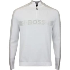 BOSS Golf Jumper - Zirros QZ - Training White FA23