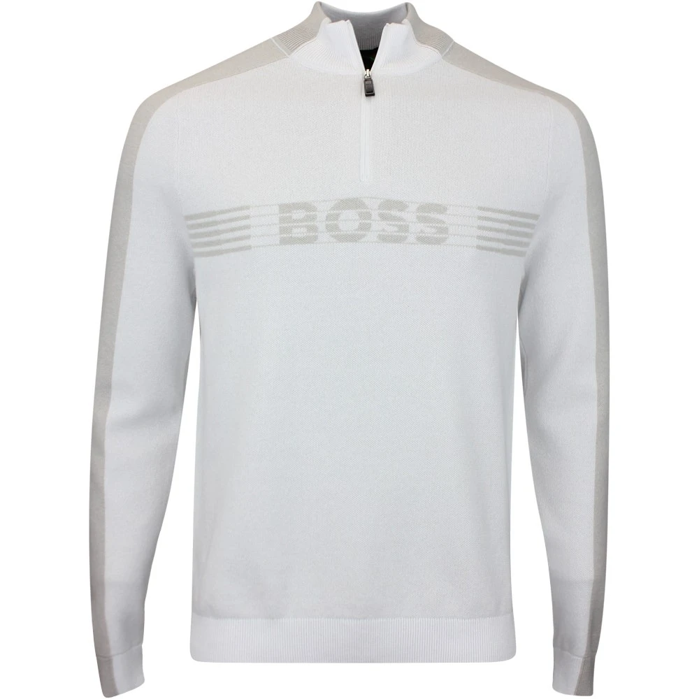 BOSS Golf Jumper - Zirros QZ - Training White FA23 3 BOSS Golf Jumper - Zirros QZ - Training White FA23