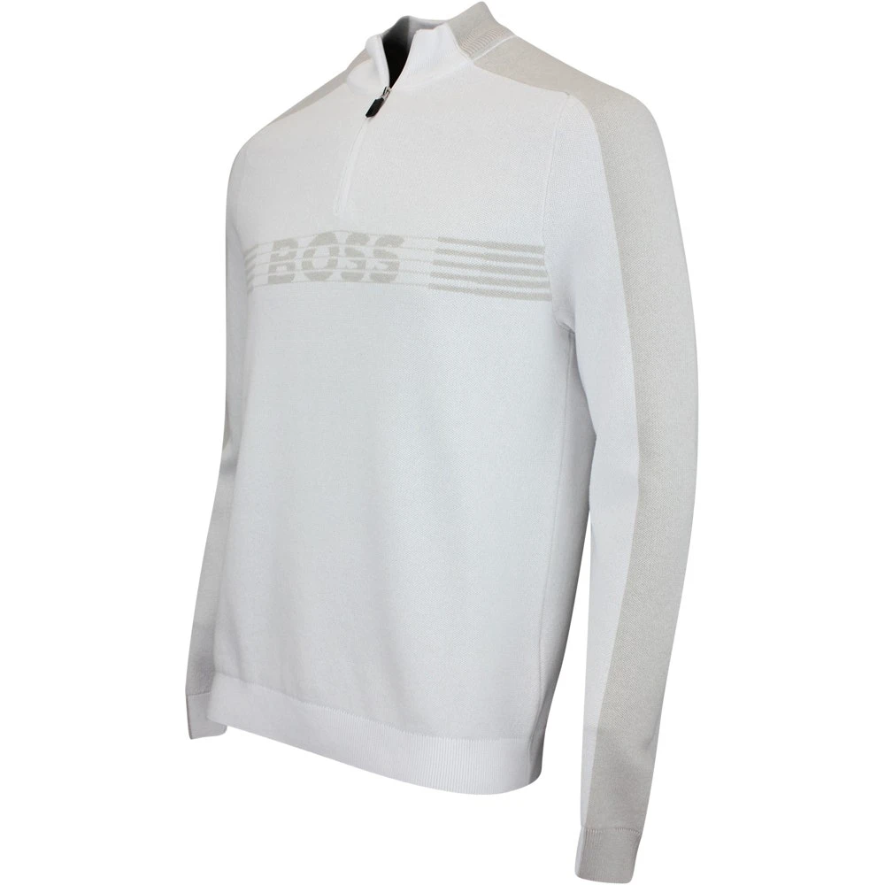 BOSS Golf Jumper - Zirros QZ - Training White FA23 4 BOSS Golf Jumper - Zirros QZ - Training White FA23 - Image 2