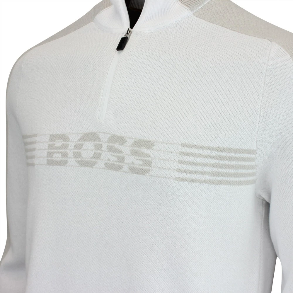 BOSS Golf Jumper - Zirros QZ - Training White FA23 5 BOSS Golf Jumper - Zirros QZ - Training White FA23 - Image 3