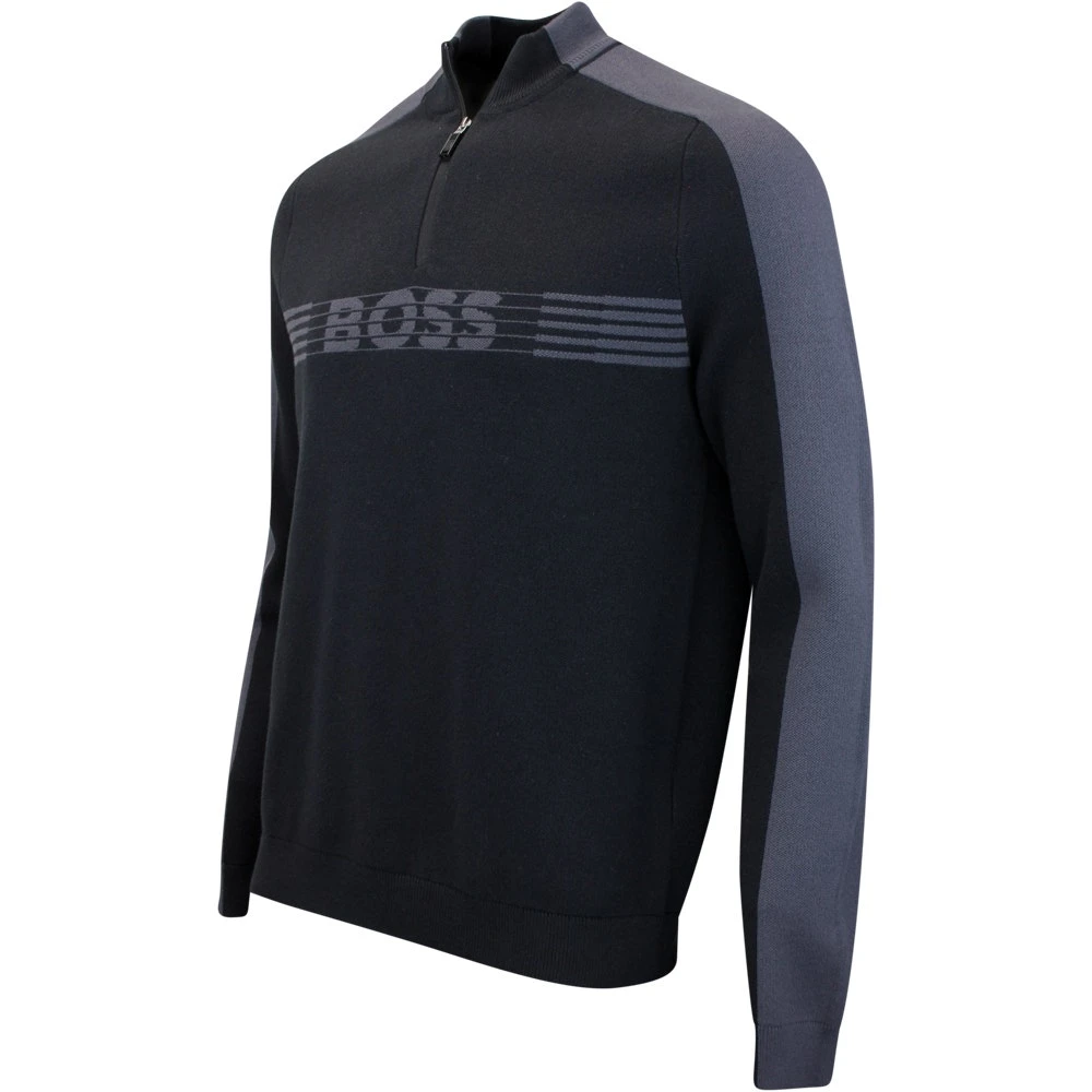 BOSS Golf Jumper - Zirros QZ - Black FA23 4 BOSS Golf Jumper - Zirros QZ - Black FA23 - Image 2
