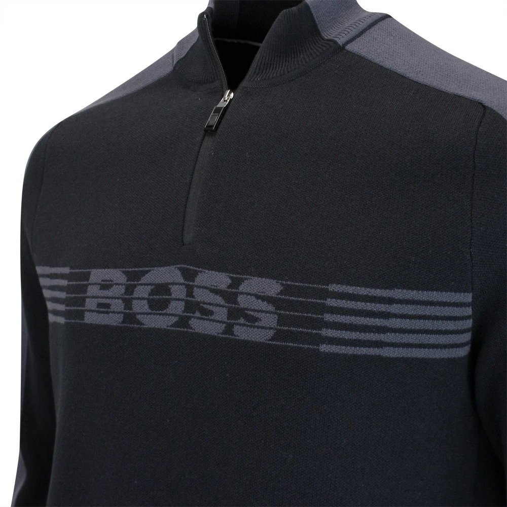 BOSS Golf Jumper - Zirros QZ - Black FA23 5 BOSS Golf Jumper - Zirros QZ - Black FA23 - Image 3