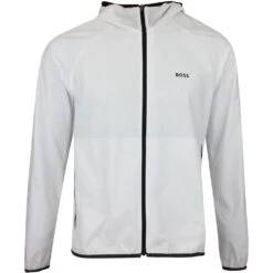 BOSS Golf Jacket - J_Cush Pro Hoodie - Training White FA23