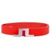 J.Lindeberg Golf Belt - Bridger Leather - Fiery Red SS23 -Golf Fashion Shop j lindeberg golf belt bridger leather belt fiery red ss23 gmac08024 g135 a