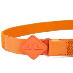 J.Lindeberg Golf Belt - Diamond Stretch Woven - Russet Orange SS23 -Golf Fashion Shop j lindeberg golf belt diamond elastic leather belt russet orange ss23 gmac08031 i068 c