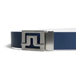 J.Lindeberg Golf Belt - Slater Reversible - JL Navy - White AW23 -Golf Fashion Shop j lindeberg golf belt slater reversible jl navy white aw23 gmac09125 6855 129