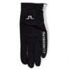 J.Lindeberg Golf Glove - Ron Leather - Black SS23 -Golf Fashion Shop j lindeberg golf glove ron leather golf glove a black ss23 gmac09644 9999 a