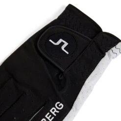 J.Lindeberg Golf Glove - Ron Leather - Black SS23 -Golf Fashion Shop j lindeberg golf glove ron leather golf glove a black ss23 gmac09644 9999 d
