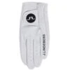 J.Lindeberg Golf Glove - Ron Leather - White SS23 -Golf Fashion Shop j lindeberg golf glove ron leather golf glove a white ss23 gmac09644 0000 a