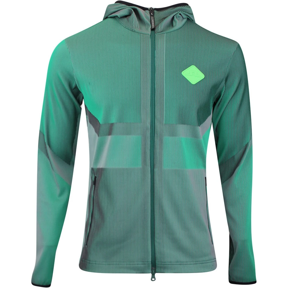 J.Lindeberg Golf Hoodie - Jacquard Rib Knit FZ - Rain Forest SS23 3 J.Lindeberg Golf Hoodie - Jacquard Rib Knit FZ - Rain Forest SS23