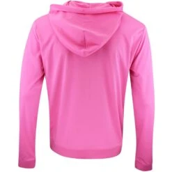 J.Lindeberg Golf Hoodie - Roland Pullover - Azalea Pink HS23 -Golf Fashion Shop j lindeberg golf hoodie roland pullover azalea pink hs23 gmjs08401 s098 36