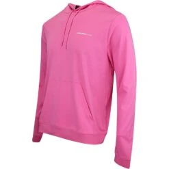 J.Lindeberg Golf Hoodie - Roland Pullover - Azalea Pink HS23 -Golf Fashion Shop j lindeberg golf hoodie roland pullover azalea pink hs23 gmjs08401 s098 38
