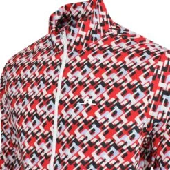 J.Lindeberg Golf Jacket - Ash Light Packable Print - MB Cherry AW23 -Golf Fashion Shop j lindeberg golf jacket ash light packable print mb cherry aw23 gmow08865 g137 5
