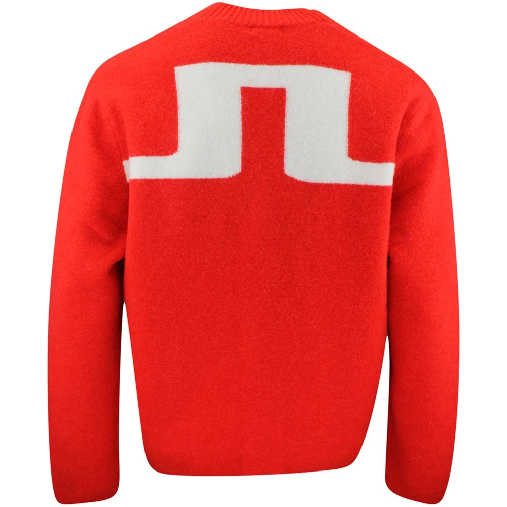 J.Lindeberg Golf Jumper - Clarke Knitted Cardigan - Fiery Red AW23 5 J.Lindeberg Golf Jumper - Clarke Knitted Cardigan - Fiery Red AW23 - Image 3