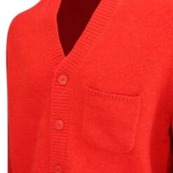 J.Lindeberg Golf Jumper - Clarke Knitted Cardigan - Fiery Red AW23 14 J.Lindeberg Golf Jumper - Clarke Knitted Cardigan - Fiery Red AW23 -Golf Fashion Shop j lindeberg golf jumper clarke knitted cardigan fiery red aw23 amkw09408 g135 15