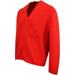 J.Lindeberg Golf Jumper - Clarke Knitted Cardigan - Fiery Red AW23 12 J.Lindeberg Golf Jumper - Clarke Knitted Cardigan - Fiery Red AW23 -Golf Fashion Shop j lindeberg golf jumper clarke knitted cardigan fiery red aw23 amkw09408 g135 16