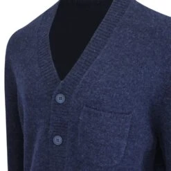 J.Lindeberg Golf Jumper - Clarke Knitted Cardigan - JL Navy AW23 -Golf Fashion Shop j lindeberg golf jumper clarke knitted cardigan jl navy aw23 amkw09408 6855 19
