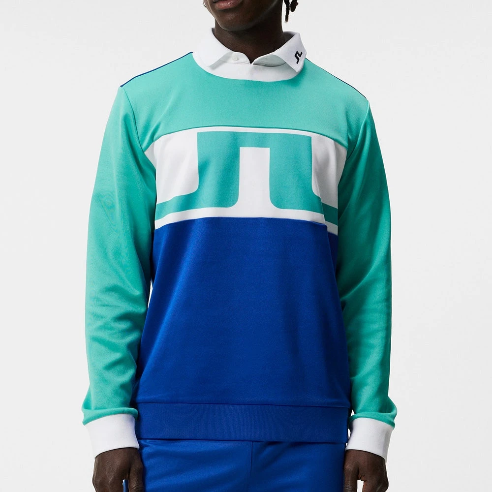 J.Lindeberg Golf Jumper - Jones Crew Neck - Bright Aqua HS23 7 J.Lindeberg Golf Jumper - Jones Crew Neck - Bright Aqua HS23 - Image 5