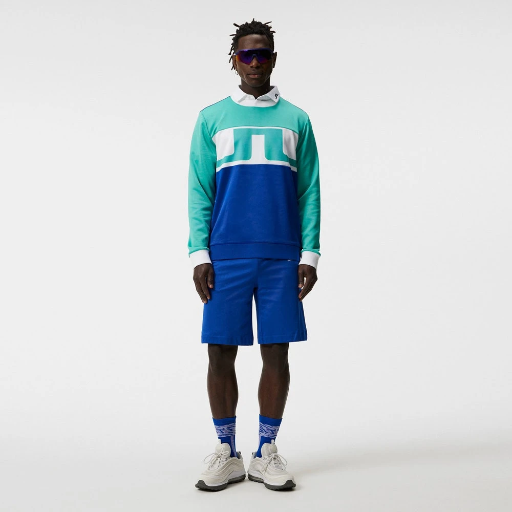 J.Lindeberg Golf Jumper - Jones Crew Neck - Bright Aqua HS23 11 J.Lindeberg Golf Jumper - Jones Crew Neck - Bright Aqua HS23 - Image 9