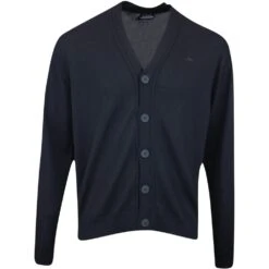 J.Lindeberg Golf Jumper - Lucas Knitted Cardigan - Black AW23
