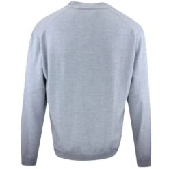 J.Lindeberg Golf Jumper - Lucas Knitted Cardigan - Grey Mel. AW23 -Golf Fashion Shop j lindeberg golf jumper lucas knitted cardigan grey mel aw23 gmkw09396 9363 43