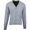 J.Lindeberg Golf Jumper - Lucas Knitted Cardigan - Grey Mel. AW23 -Golf Fashion Shop j lindeberg golf jumper lucas knitted cardigan grey mel aw23 gmkw09396 9363 45