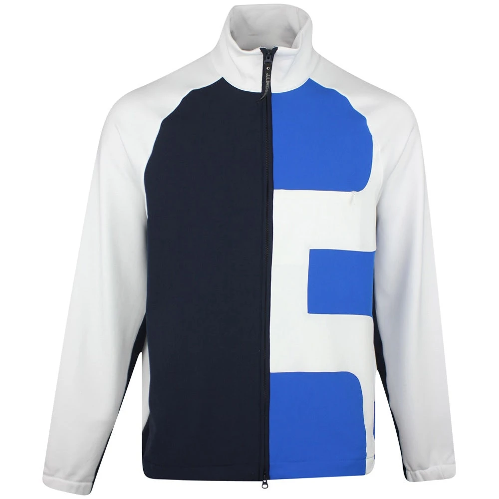 J.Lindeberg Golf Mid Layer - Benjamin Stretch Fleece FZ - White SS23 3 J.Lindeberg Golf Mid Layer - Benjamin Stretch Fleece FZ - White SS23