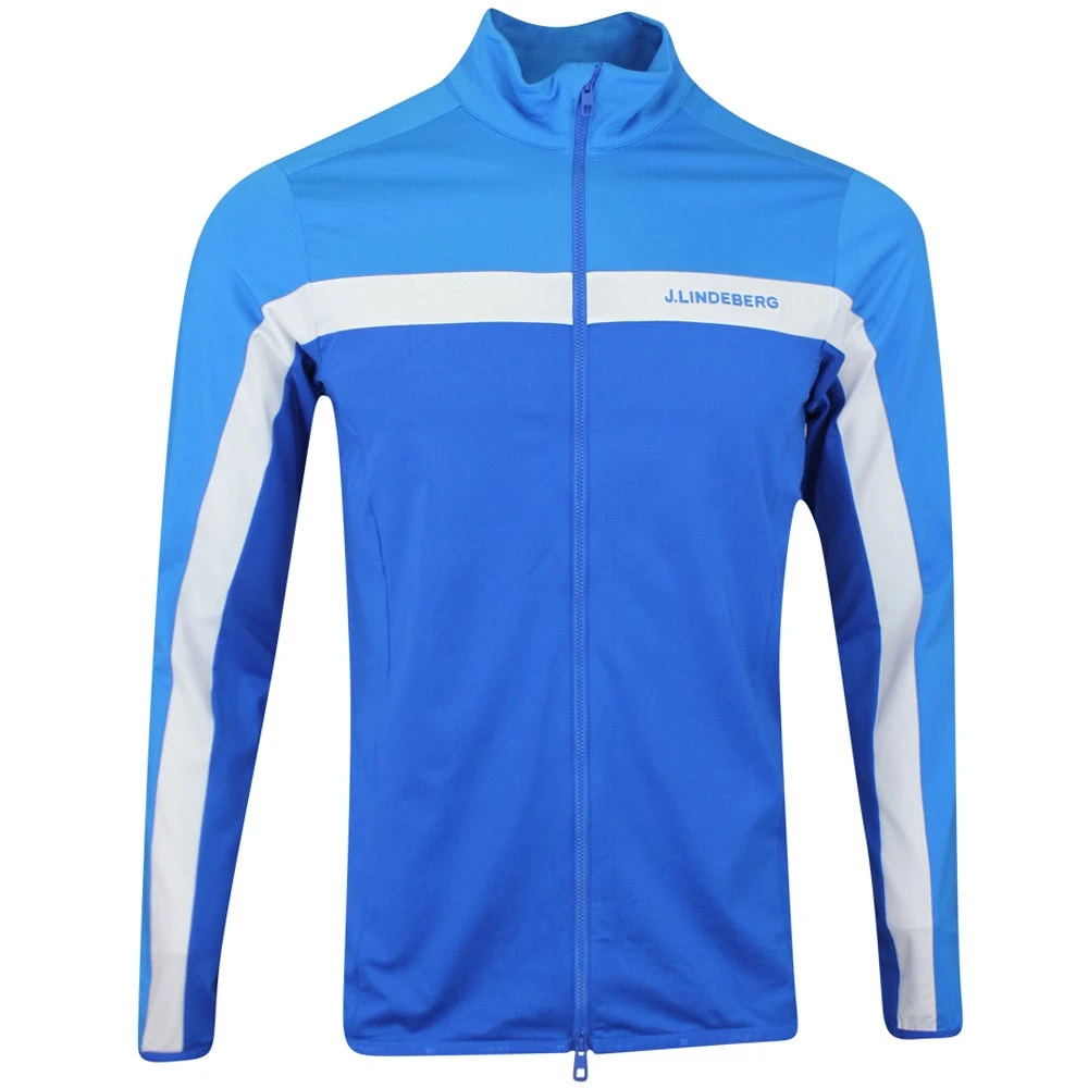 J.Lindeberg Golf Mid Layer - Jarvis FZ - Brilliant Blue SS23 3 J.Lindeberg Golf Mid Layer - Jarvis FZ - Brilliant Blue SS23