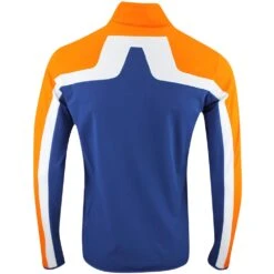 J.Lindeberg Golf Mid Layer - Jarvis FZ - Estate Blue AW23 -Golf Fashion Shop j lindeberg golf mid layer jarvis fz estate blue aw23 amjs09084 o341 62