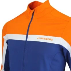 J.Lindeberg Golf Mid Layer - Jarvis FZ - Estate Blue AW23 -Golf Fashion Shop j lindeberg golf mid layer jarvis fz estate blue aw23 amjs09084 o341 63