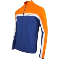 J.Lindeberg Golf Mid Layer - Jarvis FZ - Estate Blue AW23 -Golf Fashion Shop j lindeberg golf mid layer jarvis fz estate blue aw23 amjs09084 o341 64