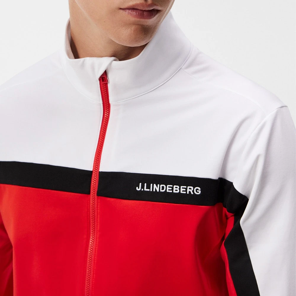 J.Lindeberg Golf Mid Layer - Jarvis FZ - Fiery Red AW23 9 J.Lindeberg Golf Mid Layer - Jarvis FZ - Fiery Red AW23 - Image 7