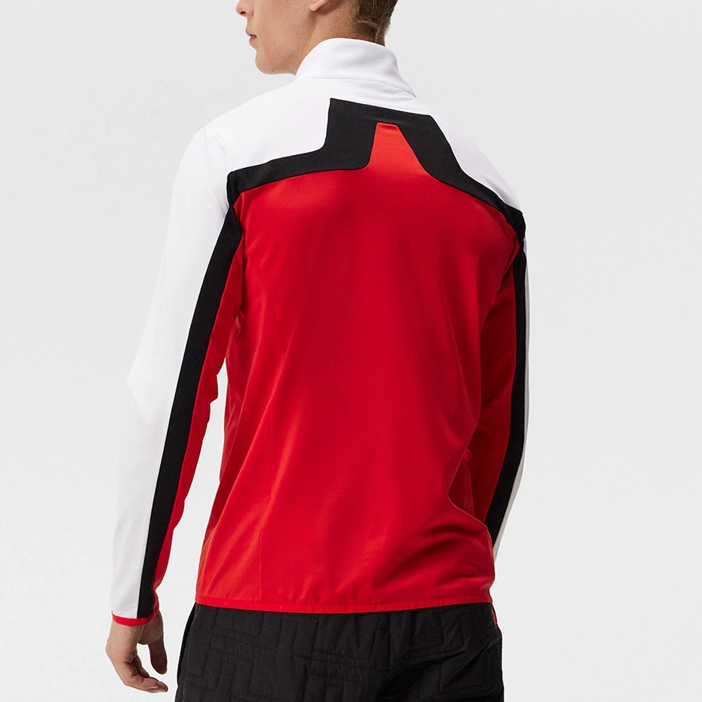 J.Lindeberg Golf Mid Layer - Jarvis FZ - Fiery Red AW23 8 J.Lindeberg Golf Mid Layer - Jarvis FZ - Fiery Red AW23 - Image 6