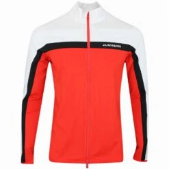 J.Lindeberg Golf Mid Layer - Jarvis FZ - Fiery Red AW23