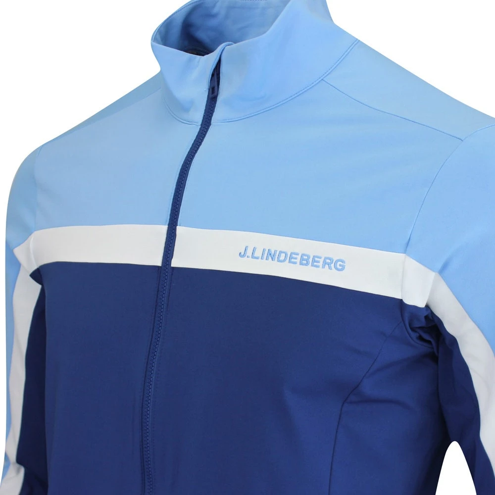 J.Lindeberg Golf Mid Layer - Jarvis FZ - Little Boy Blue AW23 6 J.Lindeberg Golf Mid Layer - Jarvis FZ - Little Boy Blue AW23 - Image 4