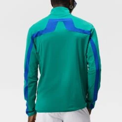 J.Lindeberg Golf Mid Layer - Jarvis FZ - Proud Peacock AW23 -Golf Fashion Shop j lindeberg golf mid layer jarvis fz proud peacock aw23 amjs09084 m501 33