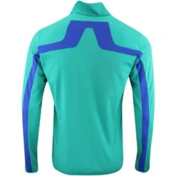 J.Lindeberg Golf Mid Layer - Jarvis FZ - Proud Peacock AW23 -Golf Fashion Shop j lindeberg golf mid layer jarvis fz proud peacock aw23 amjs09084 m501 58