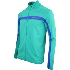 J.Lindeberg Golf Mid Layer - Jarvis FZ - Proud Peacock AW23 -Golf Fashion Shop j lindeberg golf mid layer jarvis fz proud peacock aw23 amjs09084 m501 60