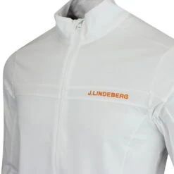 J.Lindeberg Golf Mid Layer - Jarvis FZ - White AW23 -Golf Fashion Shop j lindeberg golf mid layer jarvis fz white aw23 amjs09084 0000 71