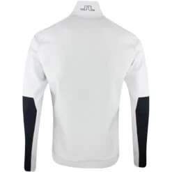 J.Lindeberg Golf Mid Layer - Lazarus FZ - White SS23 -Golf Fashion Shop j lindeberg golf mid layer lazarus fz white ss23 amjs08040 0000 19