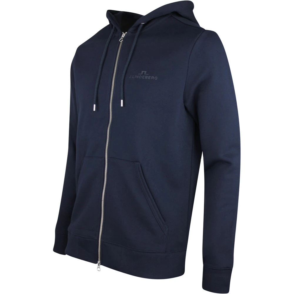 J.Lindeberg Golf Hoodie - Alpha Fleece FZ - JL Navy AW23 4 J.Lindeberg Golf Hoodie - Alpha Fleece FZ - JL Navy AW23 - Image 2