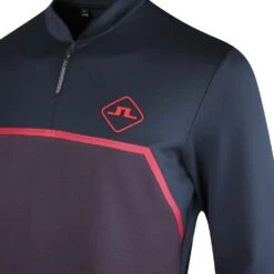 J.Lindeberg Golf Pullover - Castello QZ Mid - JL Navy SS23 -Golf Fashion Shop j lindeberg golf pullover castello qz mid jl navy ss23 amjs07740 6855 103